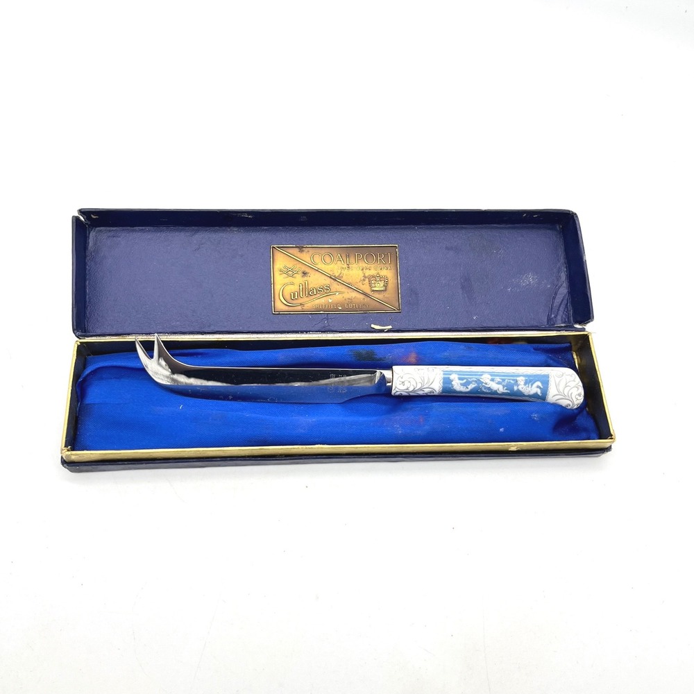 Coalport REVELRY Fine Bone China & Cutlass Sheffield Cutlery Cheese Knife in Box